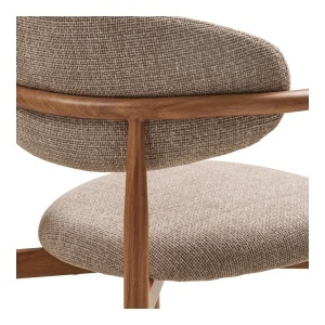 SET 2 SCAUNE DINING LEVANTO, DIN METAL SI TEXTIL, CULOARE NATUR/NISIPIU, HOUSE NORDIC - Img 8