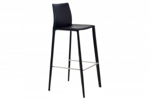 SET 2 SCAUNE NEGRE DIN PIELE RECICLATA MILANO 35616 - DESIGN VINTAGE - Img 2