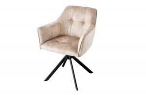SET 2 SCAUNE, ROTATIV CU BRATE, LOFT, CATIFEA BEJ, STIL LOFT, ARTIM GROUP SELECTION - Img 2