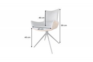 SET 2 SCAUNE ROTATIVE, ALPINE, MARO/GRI/NEGRU, MODEL DEOSEBIT, ARTIM GROUP SELECTION - Img 6