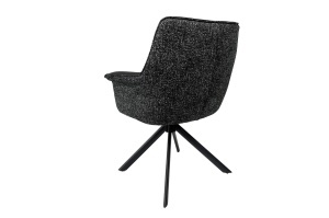 SET 2 SCAUNE ROTATIVE, LE GRAND, NEGRU, PIELE ECO SI MATERIAL TEXTIL, ARTIM GROUP SELECTION - Img 4