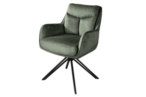 SET 2 SCAUNE ROTATIVE, PROMETHEUS, 180 grade, REALIZAT DIN METAL SI TEXTIL VELUR CATIFELAT, CULOARE VERDE, ARTIM GROUP SELECTION - Img 8