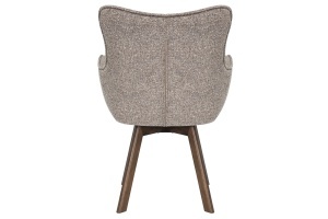 SET 2 SCAUNE ROTATIVE THOR 360GRADE, CADRUL DIN LEMN MASIV DE STEJAR SI MATERIAL TEXTIL , TAUPE DESCHIS, STIL MODERN - Img 8