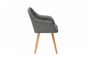 SET 2 SCAUNE, TEXTIL GRI INCHIS, SCANDINAVIA, COD 36823, DESIGN SCANDINAV - Img 3