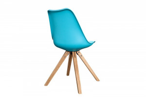 SET 2 SCAUNE, TURCOAZ, SCANDINAVIA, COD 36206, DESIGN SCANDINAV - Img 4