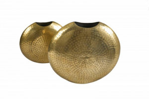 SET 2 VASE DECORATIVE, ORIENTAL 40CM, METAL AURIU, COD 41543, DESIGN MODERN - Img 4