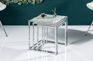 SET 3 MASUTE MODERNE, ELEMENTS, STICLA CARE IMITA MARMURA COD 40047 - Img 3