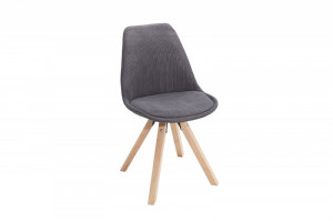 SET 4 SCAUNE NATURALE/GRI SCANDINAVIA CORD 38086 - DESIGN SCANDINAV - Img 2
