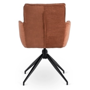 SET 4 SCAUNE ROTATIVE, ARTIM MEBLE, REALIZAT DIN MATERIAL CATIFEA RAIAT CARAMIZIU SI METAL, STIL MODERN - Img 8