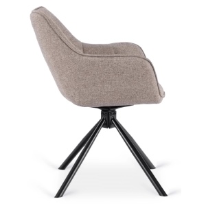 SET 4 SCAUNE ROTATIVE, ARTIM MEBLE, REALIZAT DIN MATERIAL TEXTIL CAPPUCCINO SI CADRUL DIN METAL, STIL MODERN - Img 8