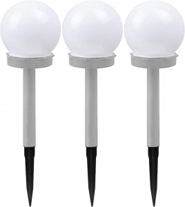 SET DE 9 LAMPI SOLARE LED HAMMERED 291520, 35X10 cm, GRI/NEGRU, DIN PLASTIC SI ALUMINIU, STIL MODERN, TU