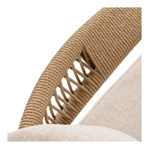 SET DE EXTERIOR, ABELA, REALIZAT DIN ALUMINIU, POLIRATAN SI TEXTIL, CULOARE NATUR/NISIPIU, HOUSE NORDIC - Img 6
