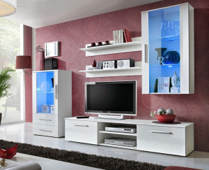 SET LIVING MODULAR CU LED GALINO J 28 WWH GJ STIL MODERN ASM