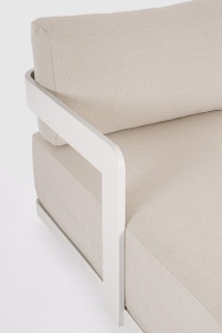 SET LOUNGE DE GRADINA/TERASA MARIEL, BEJ, CONFECTIONAT DIN TEXTIL SI ALUMINIU, STIL MODERN - Img 2