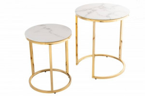 SET MASUTE DE CAFEA, ELEGANCE 50/40CM, DIN STICLA CU EFECT DE MARMURA, ARTIM GROUP - Img 6
