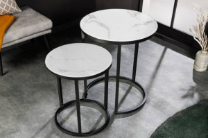 SET MASUTE DE CAFEA, ELEGANCE 50/40CM, DIN STICLA CU EFECT DE MARMURA, COD 42178
