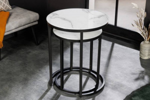 SET MASUTE DE CAFEA, ELEGANCE 50/40CM, DIN STICLA CU EFECT DE MARMURA, COD 42178 - Img 2