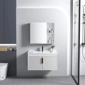 SET MOBILIER DE BAIE CU LAVOAR, OGLINDA, ASTOR 60CM, ALB, JUST IN COLLECTION