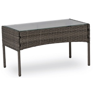 SET MOBILIER DE GRADINA/TERASA, MISSISSIPI, ARTIM MEBLE, DIN METAL, TECHNORATAN SI STICLA, CULOARE GRI - Img 7
