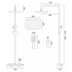 SET PENTRU DUS CU TERMOSTAT REA ROB NICKEL PERIAT INOX, CALITATE SUPERIOARA - Img 7