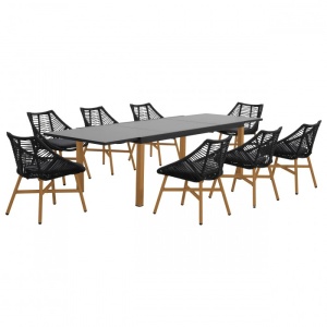 SET TERASA, MASA SI 8 SCAUNE, METAL SI RATAN, ARTIM GROUP COLLECTION - Img 5