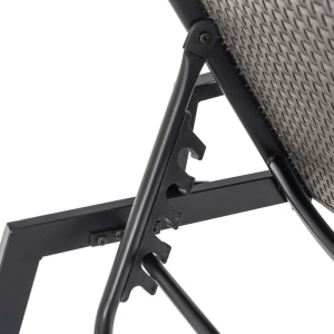 SEZLONG, ARTIM MEBLE, REALIZAT DIN TEHNORATAN SI METAL, CULOARE NEAGRA, STIL MODERN - Img 7