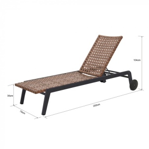 SEZLONG GRADINA, DIN ALUMINIU SI RATAN, ARTIM GROUP COLLECTION