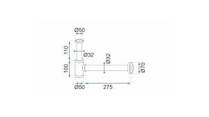 SIFON LAVOAR REA UNIVERSAL, CU DOP TIP CLICK CLACK, ALB MAT, DIN ALAMA, CALITATE SUPERIOARA - Img 5