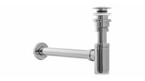 SIFON LAVOAR REA UNIVERSAL, CU DOP TIP CLICK CLACK, CROM, DIN ALAMA, CALITATE SUPERIOARA - Img 4