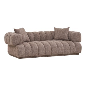SOFA AURORA CU DOUA PERINI 226CM, DIN LEMN SI TEXTIL, CULOARE MARO, HOUSE NORDIC - Img 3