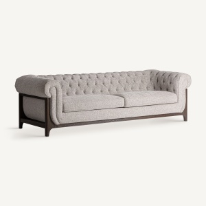 SOFA DEOSEBITA IPSWICH, CULOARE GRI, REF. 37194, CONFECTIONAT DIN TEXTIL, LEMN, STIL MODERN - Img 2