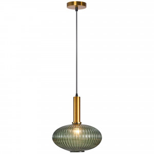 STOC 2 BUC!!! PENDUL VERDE APP465-1CP, 24.5X14.5 cm, VERDE, DIN STICLA SI METAL, STIL MODERN, TU - Img 2