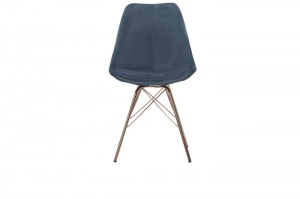 STOC 2 BUCATI!! SCAUN DINING ERIS ALBASTRU/AURIU, STIL MODERN - Img 2
