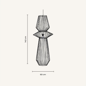 STOC LIMITAT!!!! LUSTRA PLISSE 142CM, DIN METAL DE CULOARE NEAGRA, DESIGN EXCLUSIVIST, VICAL HOME - Img 4