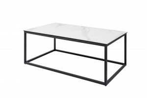STOC !!! MASUTA DE CAFEA, SYMBIOSE 100CM, DIN CERAMICA CU EFECT DE MARMURA ALBA, DESIGN INDUSTRIAL - Img 5