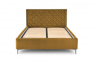 TABLIE PAT, MODULO W2 160, GALBEN MUSTAR, MONOLIT 48, TAPITATA IN CATIFEA - Img 2