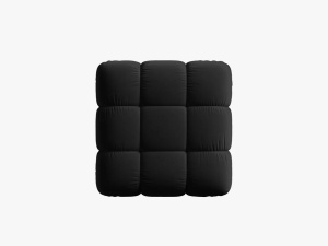TABURET BELLIS, 94 CM, NEGRU 100, TAPITERIE DIN CATIFEA, DESIGN DEOSEBIT - Img 2