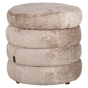 TABURET CU SPATIU DE DEPOZITARE ADELE SHEEP NATURE 01, S4615, CONFECTIONAT DIN 100% POLIESTER, LEMN, PLACAJ SI SPUMA - Img 1