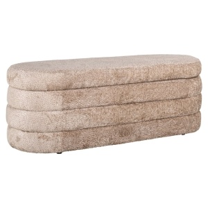 TABURET CU SPATIU DE DEPOZITARE CAMILLE SHEEP NATURE 01, S4616, CONFECTIONAT DIN 100% POLIESTER, LEMN, PLACAJ SI SPUMA - Img 1