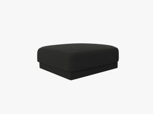 TABURET MILEY, NEGRU, CU TAPITERIE BOUCLE BALOO, MICADONI - Img 2