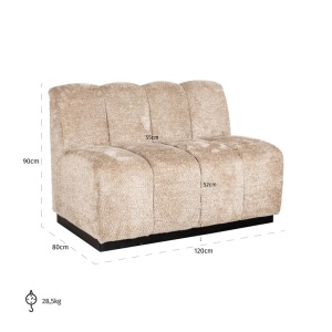 TABURET MODULAR HILLPARK LOVELY 170 BEJ, S4620 CONFECTIONAT DIN POLIURETAN, OSB, FAG SI MDF, RICHMOND INTERIOR - Img 4