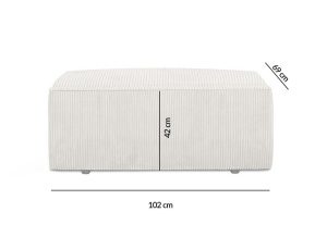 TABURET PILLOW II, GRI DESCHIS, CONFECTIONAT DIN TEXTIL, METAL SI SPUMA, STIL MODERN - Img 2