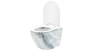 VAS DE TOALETA SUSPENDAT REA CARLOS SLIM GRANIT SHINY N, EFECT DE GRANIT, DIN CERAMICA, CALITATE SUPERIOARA - Img 5