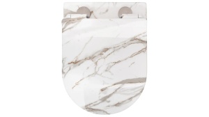 VAS DE TOALETA SUSPENDAT REA CARLOS SLIM LAVA SHINY, EFECT DE MARMURA ALBA, DIN CERAMICA, CALITATE SUPERIOARA - Img 6