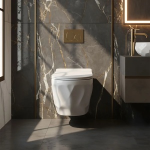 VAS WC REA, GUSTAVO RIMLESS, ALB, CALITATE SUPERIOARA - Img 4