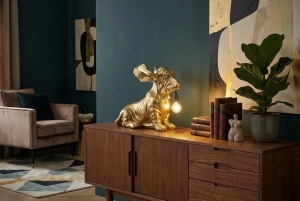 VEIOZA/DECORATIUNE, DACKEL 70CM, MATERIAL POLIRASINA, CULOARE AURIE, REALIZATA MANUAL, ARTIM GROUP SELECTION - Img 4