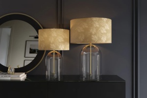 VEIOZA ELEGANTA, CLASSICO 55CM, STICLA SI ABAJUR ALB/AURIU, ARTIM GROUP SELECTION - Img 3