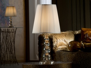 VEIOZA MERCURY, 61 CM, SAMPANIE/BEJ, DIN STICLA, ALAMA SI TEXTIL, STIL MODERN - Img 4