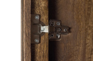 VITRINA BORA BORA 100CM, REALIZATA DIN LEMN DE MANGO SI METAL, CULOARE NUC/AURIU, STIL RUSTIC/MODERN, GINER Y COLOMER - Img 6
