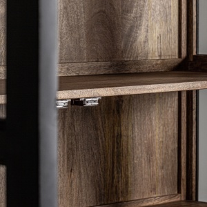 VITRINA CU STICLA, BAVAY 210CM, DIN LEMN DE MANGO, DESIGN COLONIAL, VICAL HOME - Img 8